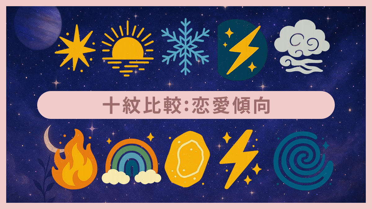 十紋比較：恋愛傾向